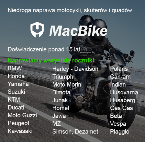 Naprawa motocykli MacBike Gdańsk